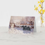 Wenskaart Schotse Terrier Kaart (Gele Bloem)