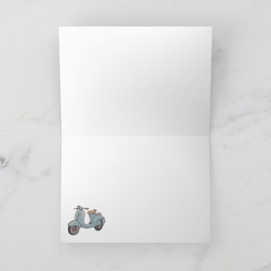 Wenskaart scooter kaart (Binnen)