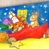 Wenskaart Sint-Nicole Janes Kaart