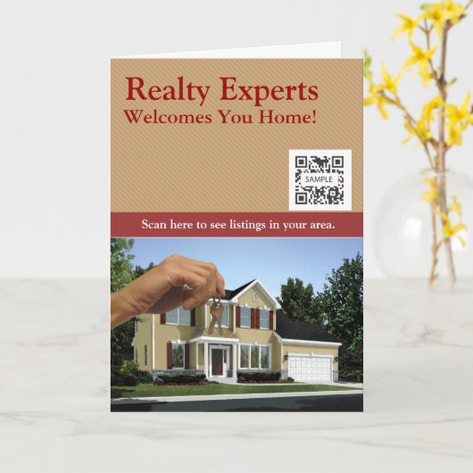 Wenskaart Sjabloon Realty Experts (Gele Bloem)