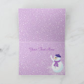 Wenskaart Snowman en Snowflakes Feestdagen Kaart (Binnen)