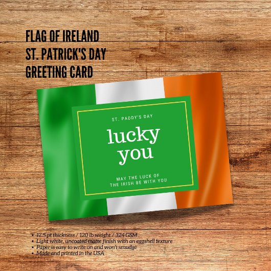 Wenskaart St. Patrick's Day in Ierland Kaart