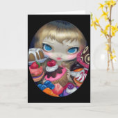 wenskaart "Tea Party Trees" Kaart (Gele Bloem)