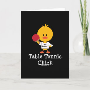 Wenskaart Tennis Chick Kaart