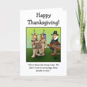 Wenskaart Thanksgiving Humor Feestdagen Kaart