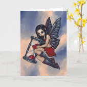 wenskaart "Time Flies" Kaart (Gele Bloem)