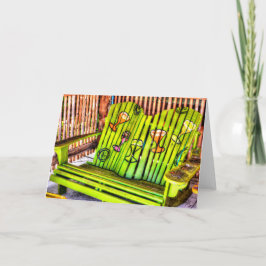 Wenskaart Tropische stoelen Kaart