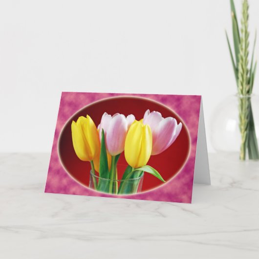 Wenskaart tulpen kaart (Voorkant)