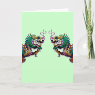 Wenskaart Twin Dragons Kaart
