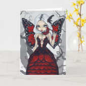 wenskaart "Valentijn Masquerade" Kaart (Gele Bloem)