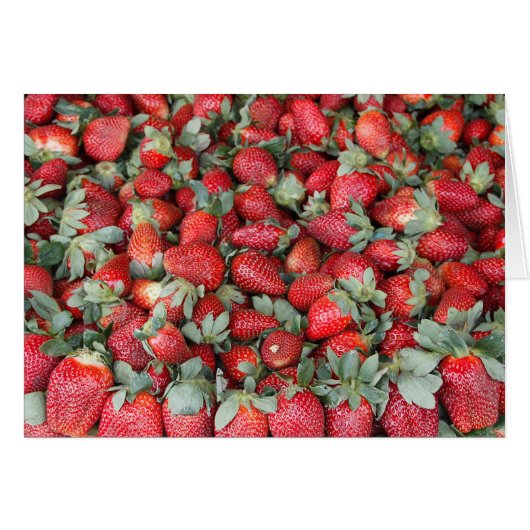 Wenskaart van aardbeivruchten (Voorkant Horizontaal)