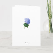 Wenskaart van blauwe hydrangea kaart (Achterkant)