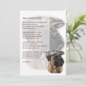 wenskaart van Boxer Dog in Pet Comforter Kaart (Staand voorkant)