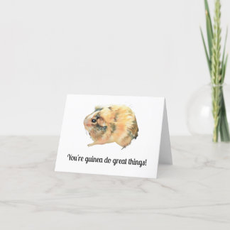 Wenskaart van cavia's feestdagen kaart