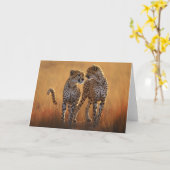 Wenskaart van Cheetah Kaart (Gele Bloem)