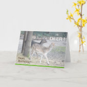 Wenskaart van damherten kaart (Gele Bloem)