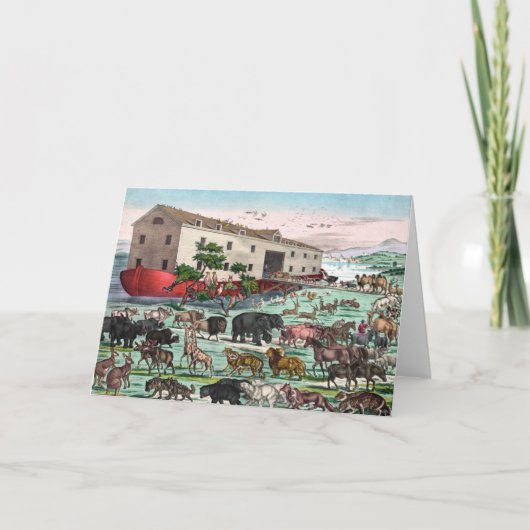 Wenskaart van de ark van Noach Kaart (Voorkant)