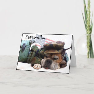 Wenskaart van de Boxer-hond van Farewell Kaart