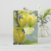 Wenskaart van de Gele Magnolieboom (Staand voorkant)