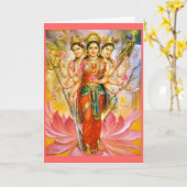 wenskaart van de godin kaart (Gele Bloem)