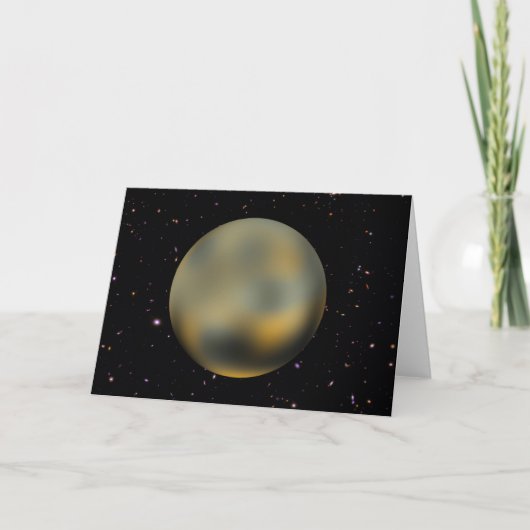 Wenskaart van de Hemel van de Pluto van de planeet Kaart (Voorkant)