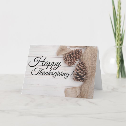 Wenskaart van de herfst van de pennenkegel kaart (Voorkant)