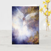 Wenskaart van de Kunst van de "beschermengel" het Kaart (Gele Bloem)