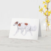 Wenskaart van de Kunst van de Hond van de Kaart (Gele Bloem)