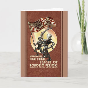 Wenskaart van de League of Robotic Persons Kaart