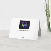 Wenskaart van de neonschedel kaart (Achterkant)