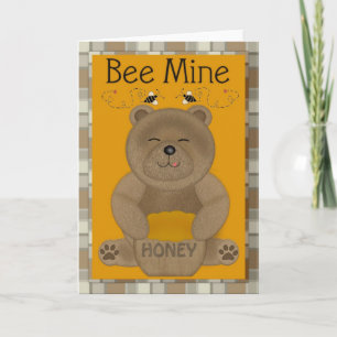 Wenskaart van de Valentijnsdag van Bee My Honey Bo Feestdagen Kaart