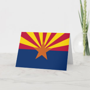 Wenskaart van de vlag van de staat Arizona Kaart