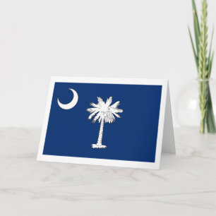 Wenskaart van de vlag van South Carolina Kaart