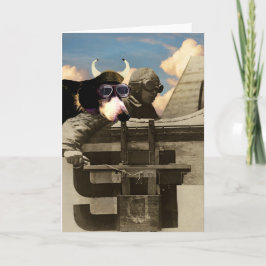 Wenskaart van de vliegende hond kaart