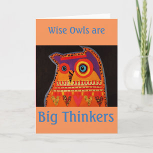 Wenskaart van de Wijze Uil Kaart
