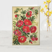  Wenskaart van Floral Poppies Birthday Kaart (Gele Bloem)