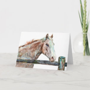 Wenskaart van gepelde paarden kaart