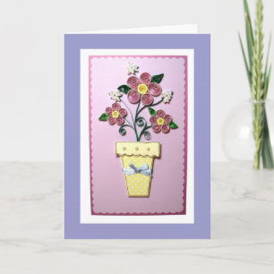 Wenskaart van geslepen bloemen kaart