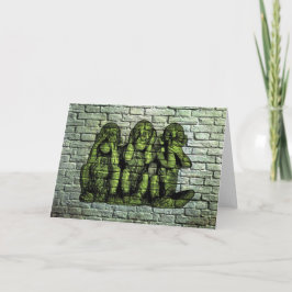 Wenskaart van Graffiti van drie het Wijze Apen Kaart