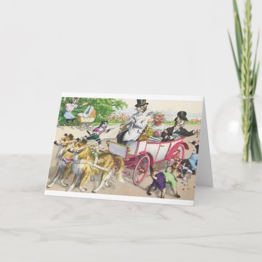  Wenskaart van het Kat Wedding Kaart (Voorkant)