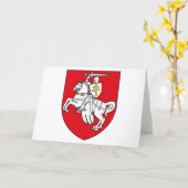 Wenskaart van het wapenschild van Wit-Rusland Kaart (Gele Bloem)