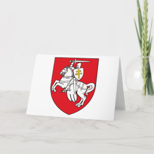 Wenskaart van het wapenschild van Wit-Rusland Kaart