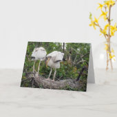 Wenskaart van hout kaart (Gele Bloem)