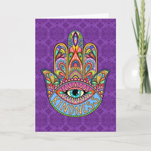 Wenskaart van Kindness Hamsa Kaart (Voorkant)