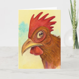Wenskaart van kippen - (5 x 7 blanco binnenin) kaart