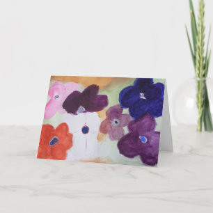 Wenskaart van lente-anemonen kaart