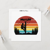  Wenskaart van Lineman Sunset Retro Kaart (Voorkant / Achterkant in situ)