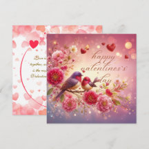 Wenskaart van Lovebirds Valentijns