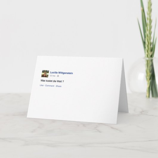 Wenskaart van Lucille Wittgenstein Kaart (Voorkant)