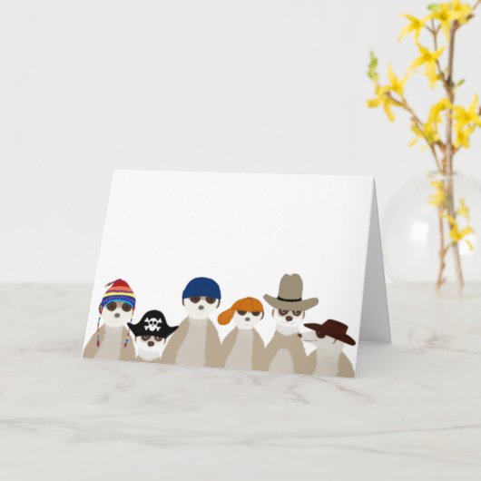 Wenskaart van Meerkats Kaart (Gele Bloem)